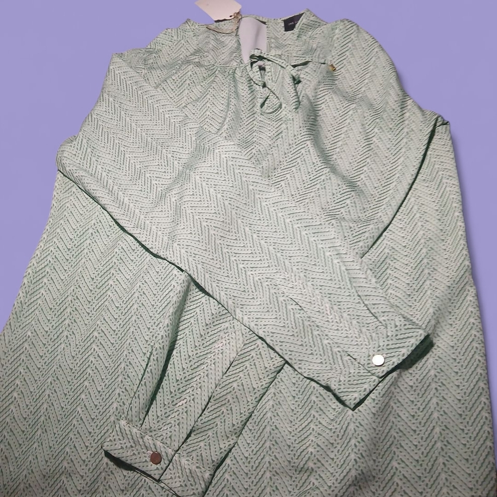 'Green Herringbone Shirt